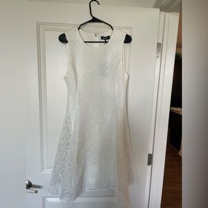 DKNY Ivory Floral Midi Dress